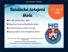 Tablet Screenshot of hokejbenatky.cz